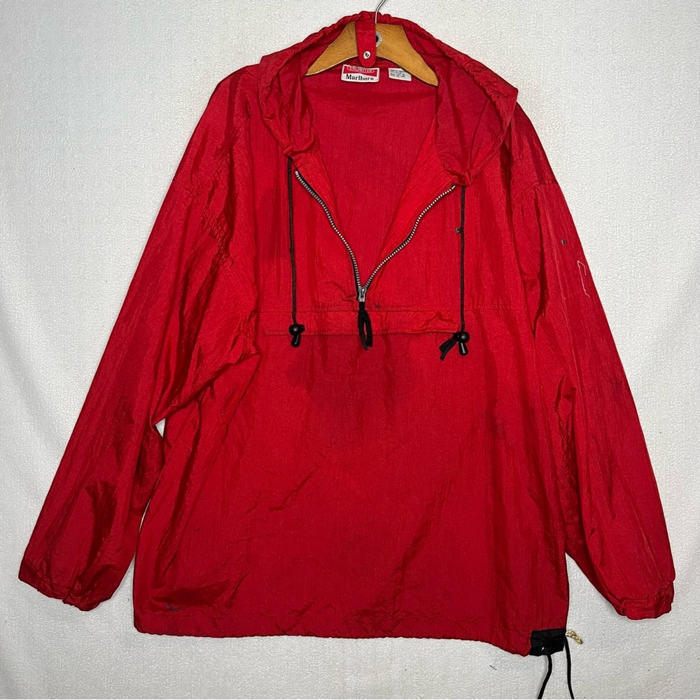 Vintage Marlboro Red Windbreaker Jacket Size XL